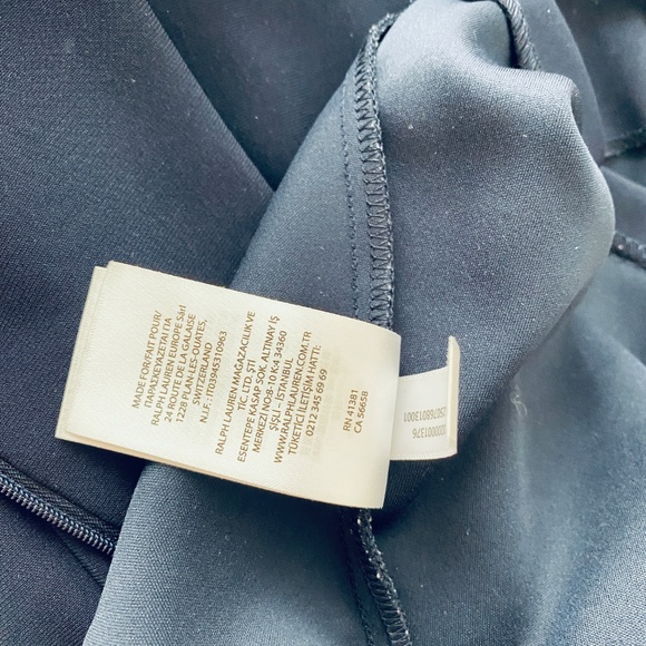 Lauren Ralph Lauren Navy Belted Fit & Flare Dress Size 2 - Picture 8 of 8